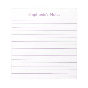 Bloc-note Lavande moderne Linked Personnalisé