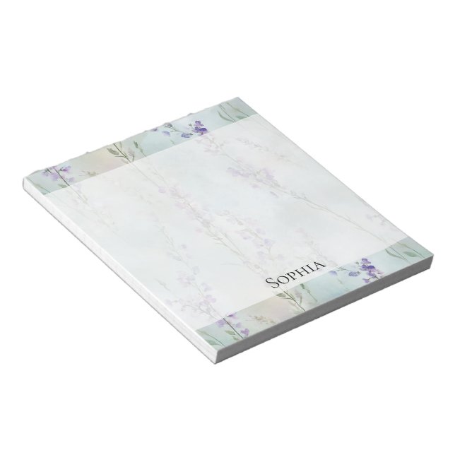 Bloc-note Lavande romantique violette Florale (Incliné)