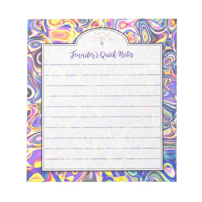 Bloc-note Lavender Abstrait Art Custom Shopping ou Idea Note (Devant)