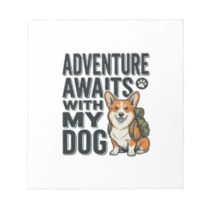Bloc-note L'aventure attend avec mon chien design de randonn