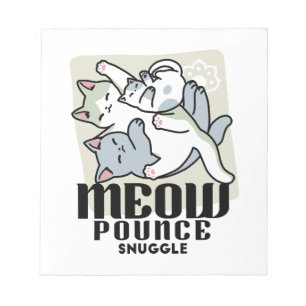 Bloc-note Laze Furr Days - Cute Lazy Cats Design