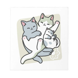 Bloc-note Laze Furr Days - Cute Lazy Cats Design
