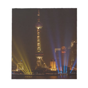 Bloc-note Le Bund (front de mer) à Shanghai.Regarder