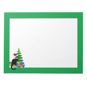 Bloc-note Le Conversation Noir Avec Arbre de Noël et Cadeaux