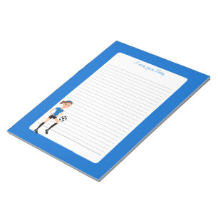 Bloc-note Le footballeur de la fille personnalisé