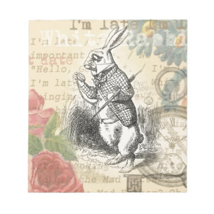Bloc-note Le lapin blanc Alice au pays des merveilles