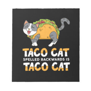 Bloc-note Le Meilleur Taco Chat Écrit À L'Arrière Est Taco C