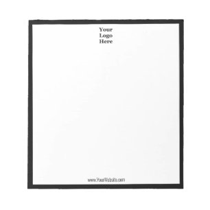 Bloc-note Le minimaliste noir et blanc votre logo ici