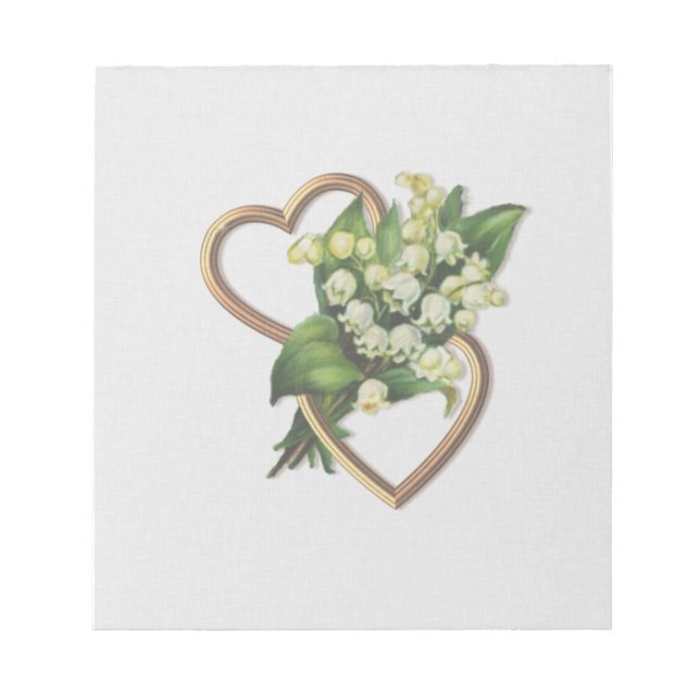Bloc-note Le muguet et coeurs (Devant)