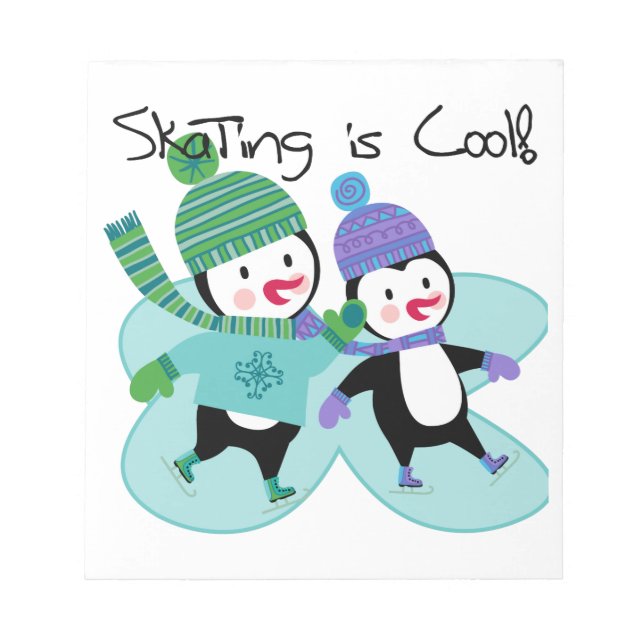 Bloc-note Le patinage de pingouins est frais (Devant)