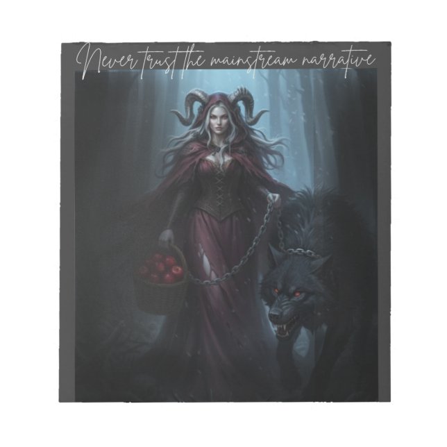 Bloc-note Le Petit Chaperon Rouge foncé (Devant)