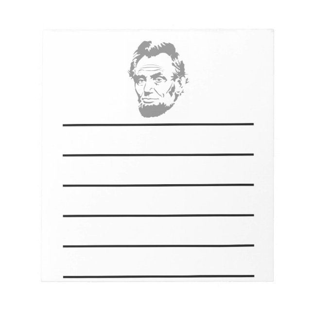 Bloc-note Le président Abe Lincoln Face (Devant)