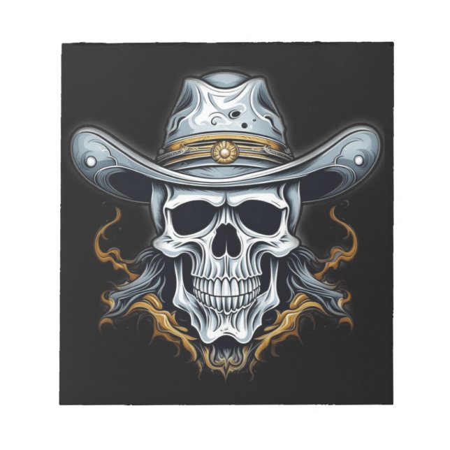 Bloc-note Le squelette cowboy (Devant)