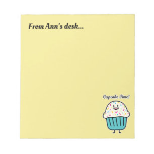 Bloc-note Le temps de petit gâteau avec arrose le fondant