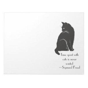 Bloc-note Le temps passé avec des chats n'est jamais perdu 