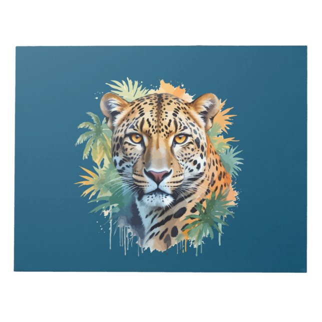 Bloc-note Leopard Vector Art Animal Dans La Nature Majestueu (Devant)