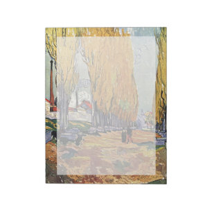 Bloc-note Les Alyscamps de Van Gogh. Paysage d'automne