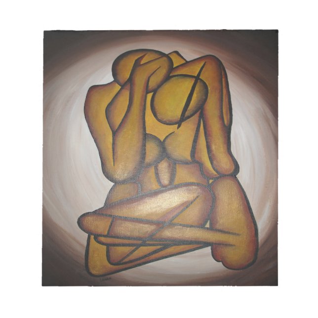 Bloc-note Les Amateurs Abstraits Art Contemporain En Ocre Et (Devant)