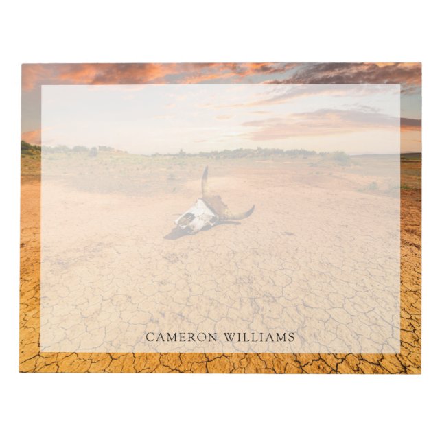 Bloc-note Les déserts | Le désert au crâne de vache (Devant)