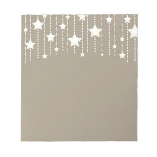 Bloc-note Les étoiles de tir garland blanc et beige artisana