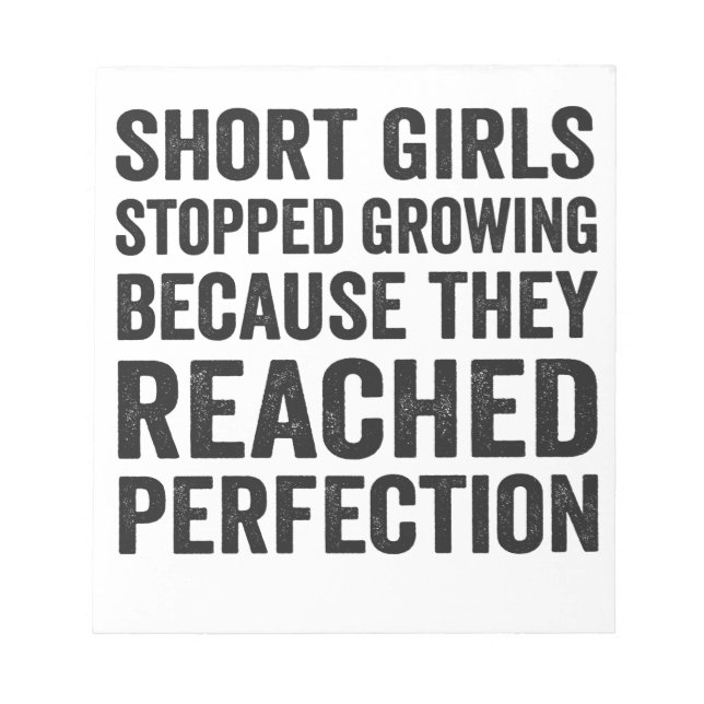 Bloc-note Les Filles Courtes Ont Arrêté De Cultiver Parce Qu (Devant)