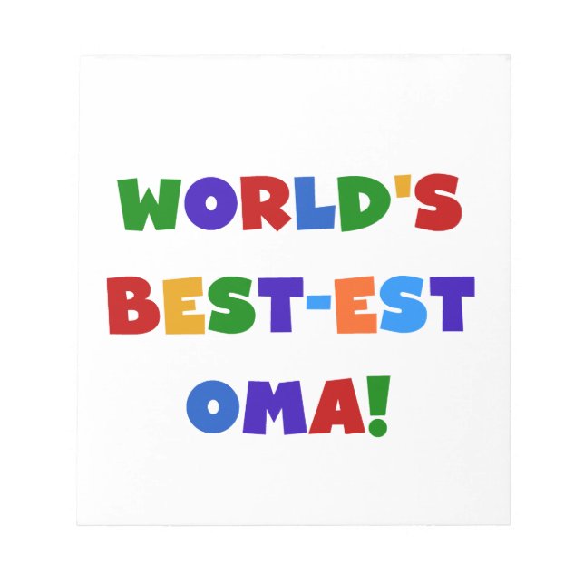 Bloc-note Les meilleurs cadeaux Oma Bright Colors du monde (Devant)