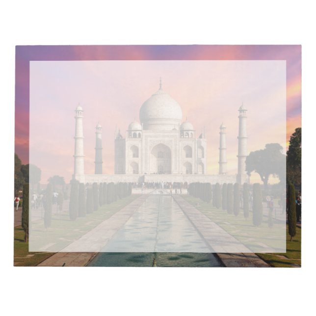 Bloc-note Les monuments | Vue colorée du Taj Mahal (Devant)