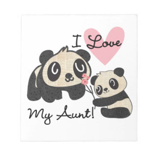 Bloc-note Les pandas I aiment ma tante
