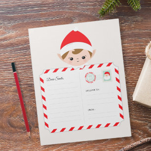 Bloc-note Lettre au Père Noël - Courrier aérien des lutins