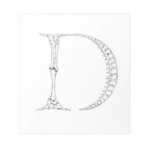 Bloc-note Lettre D Os Initiale