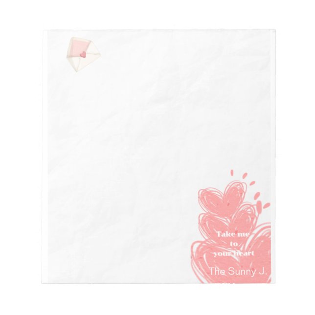 Bloc-note lettre d'amour (Devant)