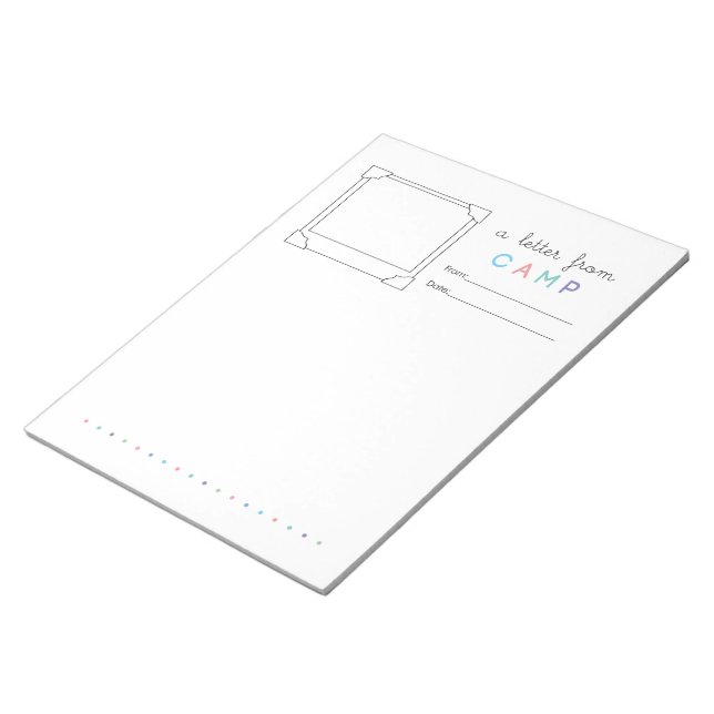 Bloc-note Lettre du camp de papeterie (Incliné)