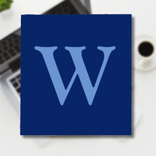 Bloc-note LETTRE INITIALE Bleu Fleur   Sapphire Blue