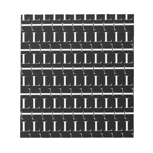 Bloc-note Lettre initiale monogramme L (Devant)
