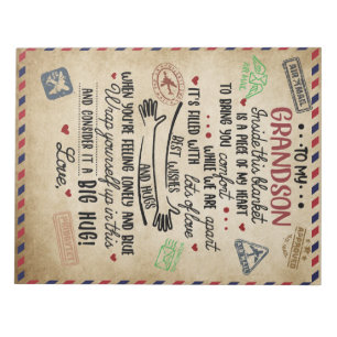 Bloc-note Lettre personnalisée à mon petit-fils, petit-fil