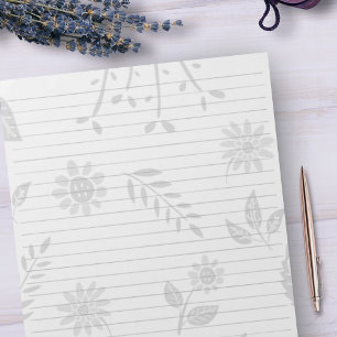 Bloc-note Lettre standard Taille large Roulé noir blanc flor