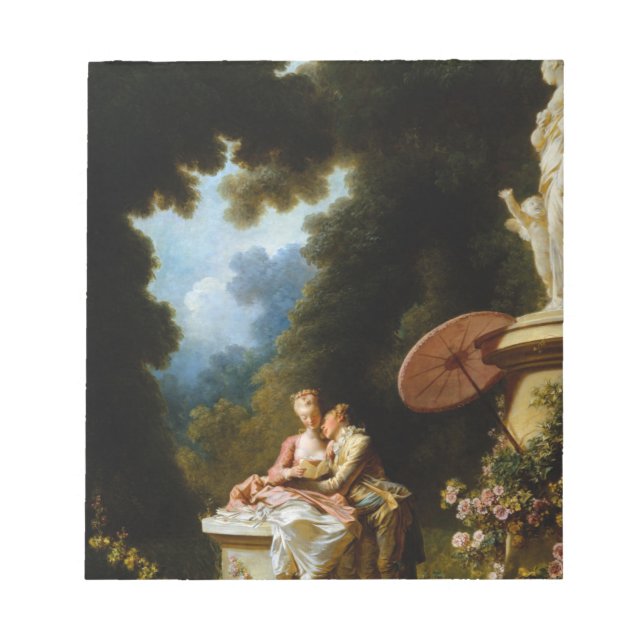 Bloc-note Lettres d'amour de Jean Honore Fragonard (Devant)