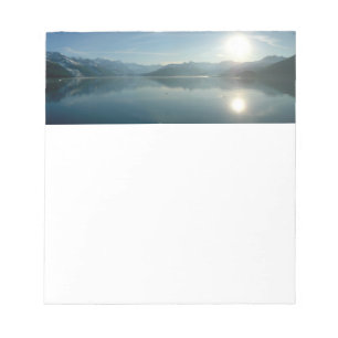 Bloc-note Lever de soleil sur le fjord College en Alaska Pho