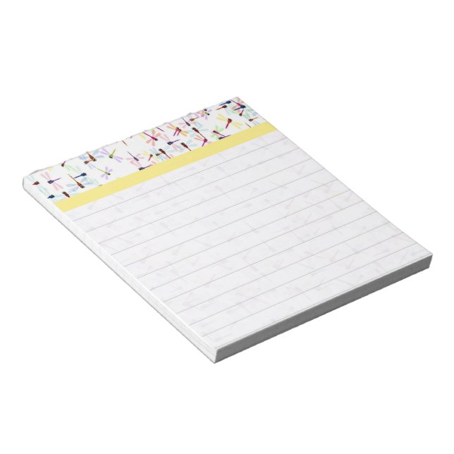 Bloc-note libellules colorées (Incliné)