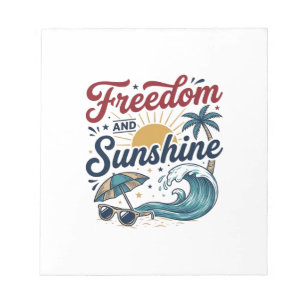 Bloc-note Liberté Et Soleil Vintage Conception De Chemise De