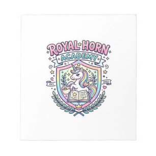 Bloc-note Licorne Académie Corne Royale Typographie Gras Imp
