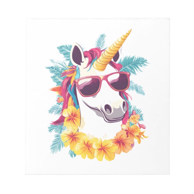 Bloc-note Licorne Aloha Hawaïenne (Devant)
