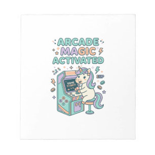Bloc-note Licorne Arcade Magie Activée Produit Tendance Grap