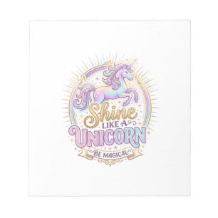 Bloc-note Licorne Brille Comme une Licorne POD Prêt Marché