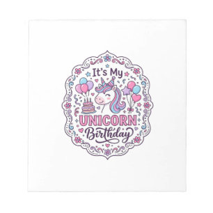 Bloc-note Licorne C'est Mon Anniversaire De Licorne T Shirt