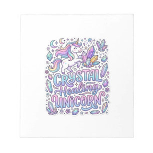 Bloc-note Licorne Cristal Guérison Cadeau Licorne Idée Vecto