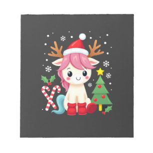 Bloc-note Licorne de Noël Mignon Magique Xmas Filles Tout-Pe