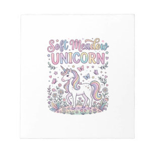 Bloc-note Licorne Douce Prairie Licorne Adorable Conception