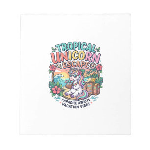 Bloc-note Licorne Évasion Tropicale de Licorne POD Prêt POD 
