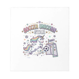 Bloc-note Licorne Football Licorne Étoile Drôle Conception V
